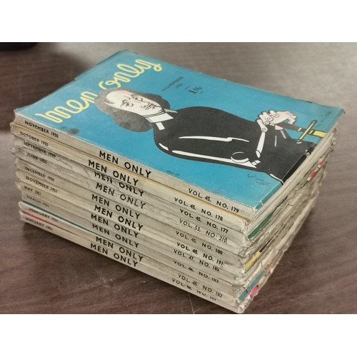142 - Bundle of 10 x Men Only magazines dating from 1950-1952