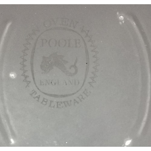 91 - 32 x 27 cm Poole Pottery oven to tableware damage free chicken serving pot and matching egg baker wi... 