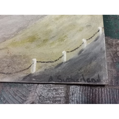 175 - 91 x 35 cm unframed oil on board & 64 x 50 cm framed pastel painting, both studies of Danline Llanrw... 