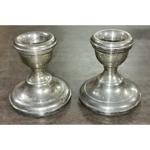 50 - CG Birmingham hallmarked silver candle holders