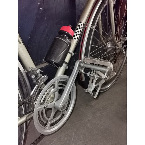 174 - Retro Puch Sprint gents 10 speed racing bike with rack and bag plus original (well used) Brooks leat... 