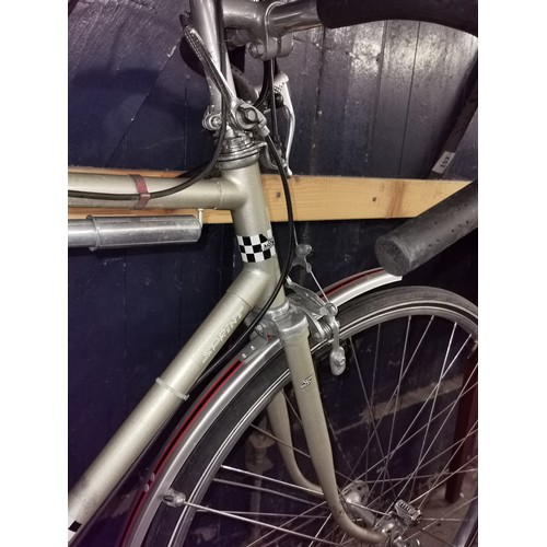 174 - Retro Puch Sprint gents 10 speed racing bike with rack and bag plus original (well used) Brooks leat... 