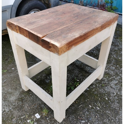 165 - 78 x 59 x 79 cm old butchers block table