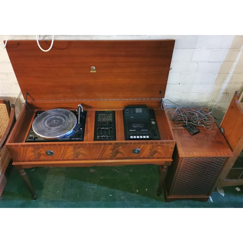 8 - Retro Dynatron music centre sideboard with speakers