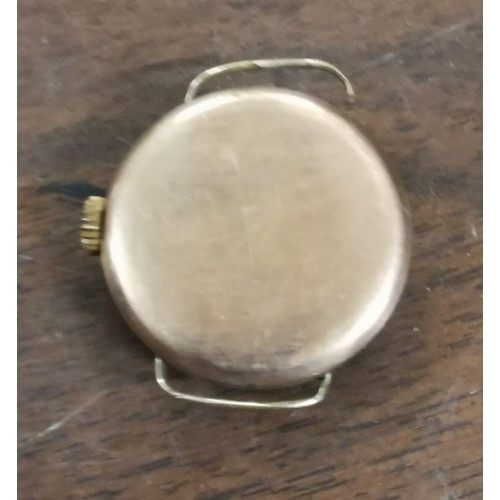 23 - Vintage rolled gold 7 jewel gents watch in working order, stamped on inner back M.G. Temeraire Genev... 