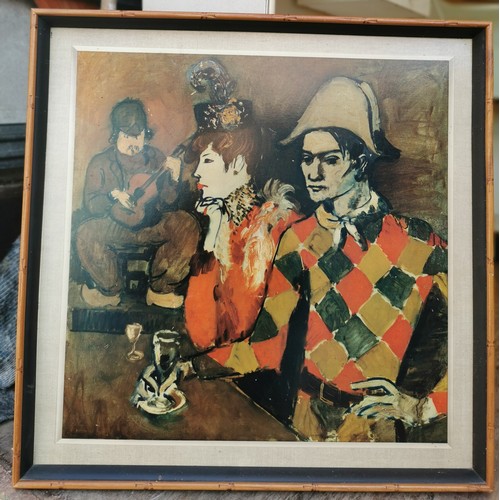 6 - 58 x 558 cm framed vintage print, au Lapin Agile by PICASSO