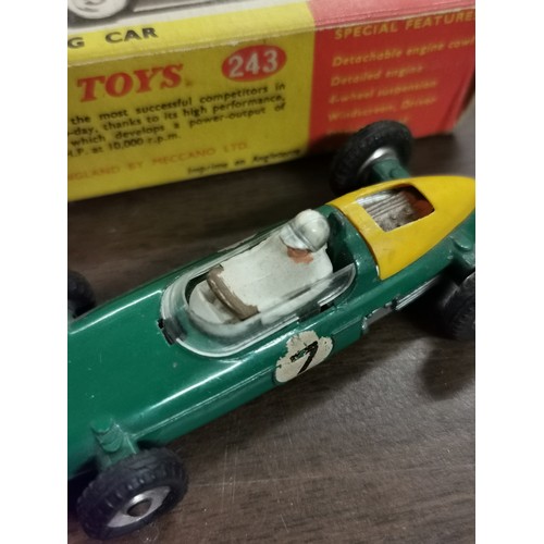 58 - Dinky 243 BRM racing car (silver helmet) in original box
