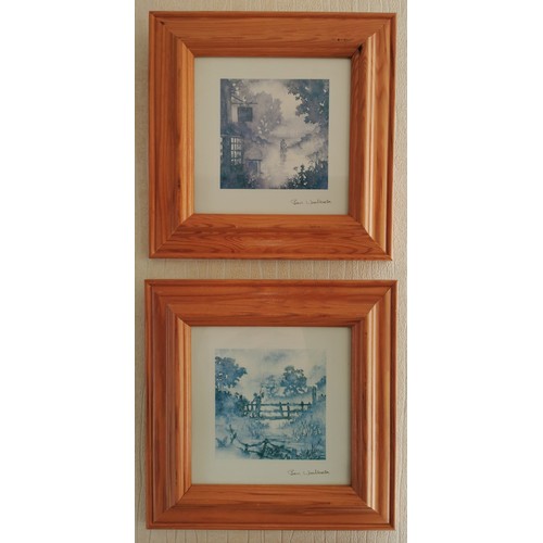 8 - Set of 4 x pine framed 23 x 23 cm Ben Woodhouse prints, after original paintings