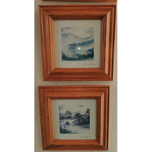 8 - Set of 4 x pine framed 23 x 23 cm Ben Woodhouse prints, after original paintings