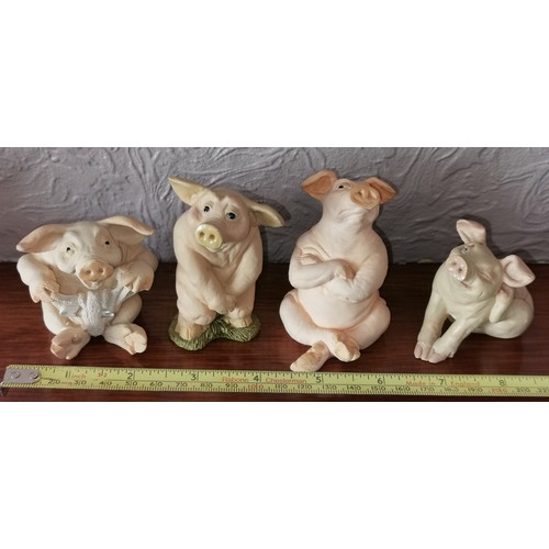 20 - 4 x assorted Pigtails by HSC collectable small pig figures