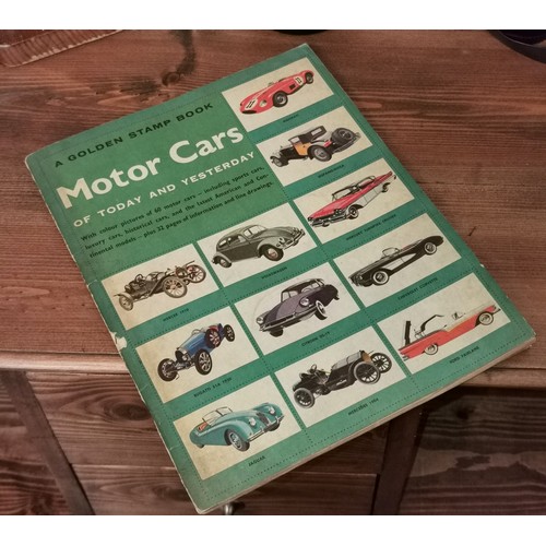 51 - Vintage Golden Stamp motor cars of today and yesterday book, complete and in very good condition