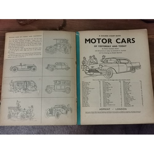 51 - Vintage Golden Stamp motor cars of today and yesterday book, complete and in very good condition