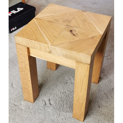 59 - 36 x 36 x 46 cm bespoke timber block side table