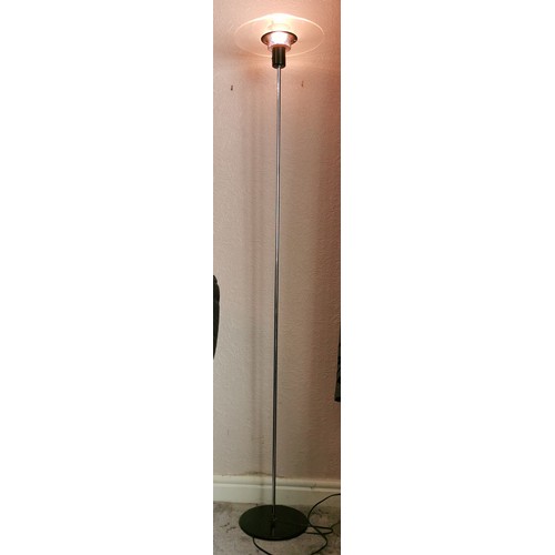 60 - 6 ft modern chrome standard up lamp