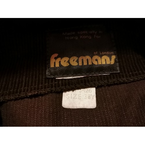 405 - Vintage Freemans brown corduroy jacket size 38Y