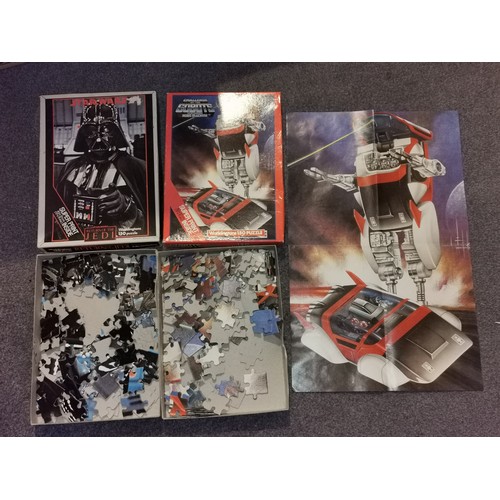 428 - 2 x Waddingtons 150 piece jigsaws - Star Wars return of the Jedi & challenge of the Gobots with post... 