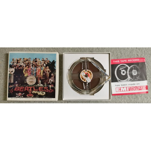 14 - The Beatles - Sgt Peppers lonely hearts club band TA-PMC7027, twin track mono tape reel in case