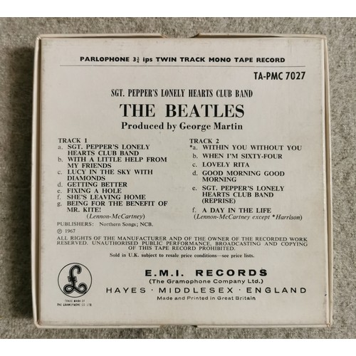 14 - The Beatles - Sgt Peppers lonely hearts club band TA-PMC7027, twin track mono tape reel in case