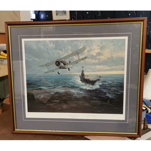 4 - 83 x 72 cm framed Coulson, limited edition 'To sink the Bismark' print, by Soloman and Whitehead - a... 