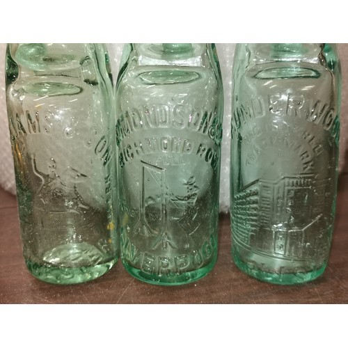 85 - 3 x vintage Codd bottles in excellent condition being Williams Leicester, Edmondson Liverpool & Unde... 