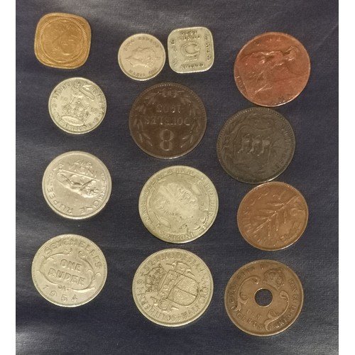 15 - Small bundle of assorted Indian and commonwealth silver and copper coinage