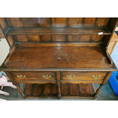 81 - Very nice 137 x 50 x 227 cm tall 19th century oak dresser