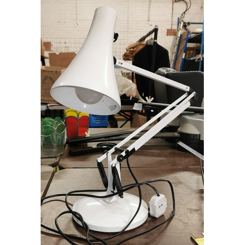 35 - Model 90 white metal angle poise lamp