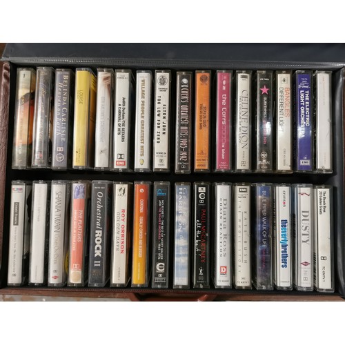 44 - Large eclectic job lot of assorted audio cassette tape albums, including chart, opera, classical, ja... 