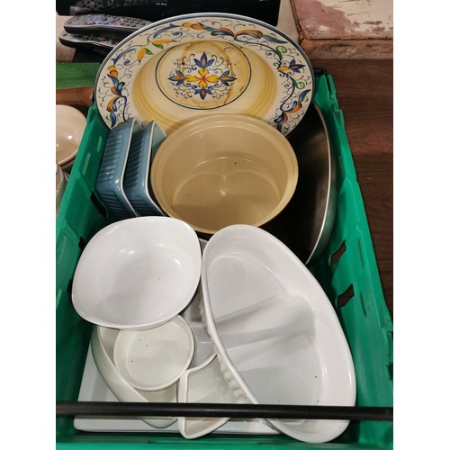 94 - Cafe clearance job lot of 4 x boxes of assorted table ware etc, mainly ceramic and glassware