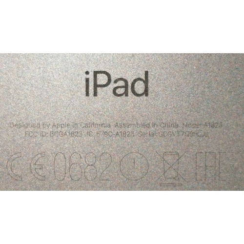 3 - Boxed Apple Ipad model A1823. Charged but no charger present, restored to factory settings and lette... 