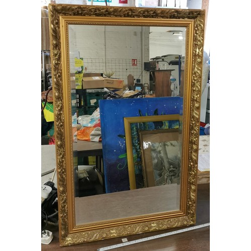 50 - 56.5 x 87.5 cm ornate gilt framed large wall mirror