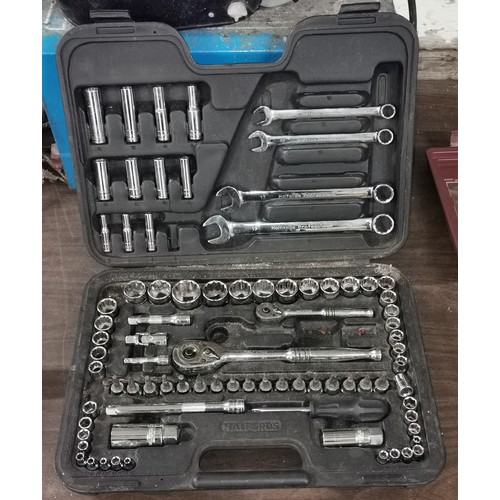 39 - Halfords professional bit and spanner set - couple missing - in hard case