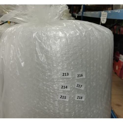 215 - 1 x 50 metre roll of 500 mm wide clear large bubble packing wrap - made from 30% recycled material