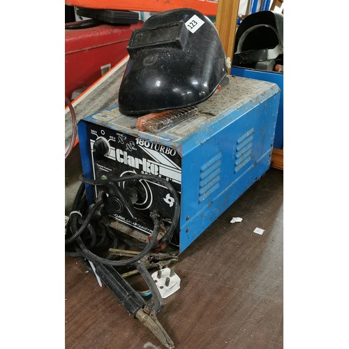 69 - Clarke Weld 180 turbo welder with mask and wire brush