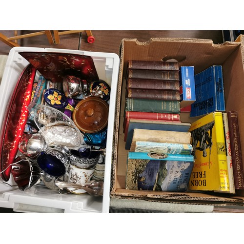 74 - Box of assorted miscellaneous and box of mainly vintage books