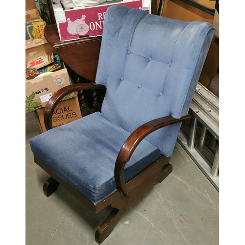 340 - 1930's sprung rocking chair