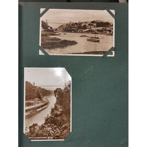 321 - Old postcard album containing 35 x assorted old postcards