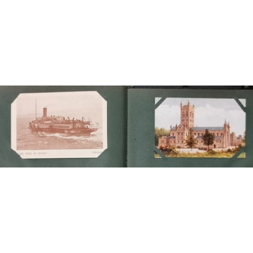 321 - Old postcard album containing 35 x assorted old postcards