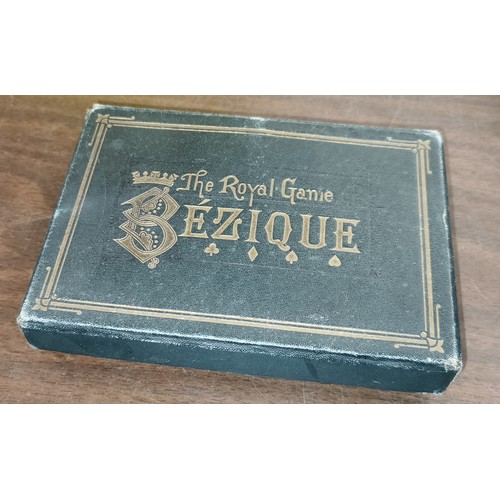 203 - Vintage 'Royal game Bezique' set with score cards - all proceeds from this lot go to NSPCC