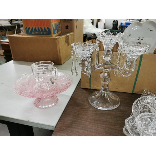 310 - Large job lot of assorted glass, crystal and vintage pottery