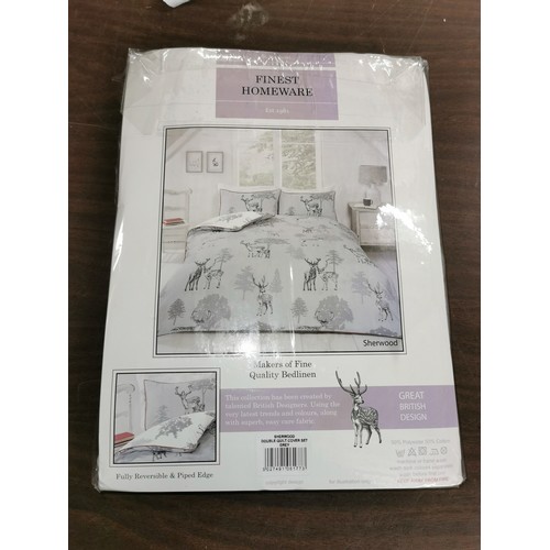 63 - New Rapport 'Sherwood' pattern double duvet cover set