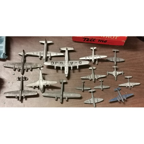 66 - Bundle of assorted play worn Dinky planes in varying conditions