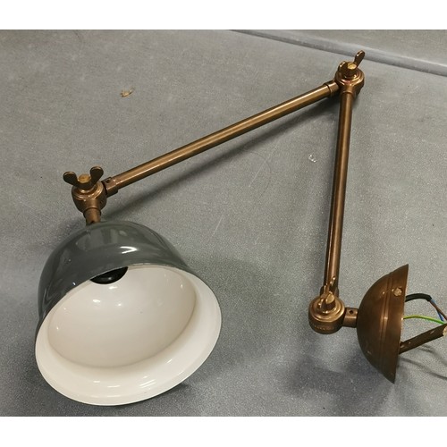 344 - Retro Mullan industrial enamel angle poise wall light