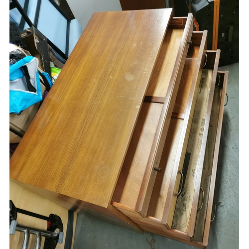 240 - Mid-century Wrighton 4 drawer chest on legs - matches earlier dressing table