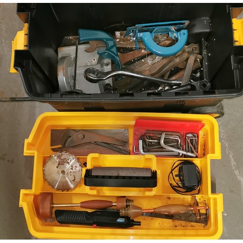 242 - Large Zag tuffmate pull along tool box and some contents