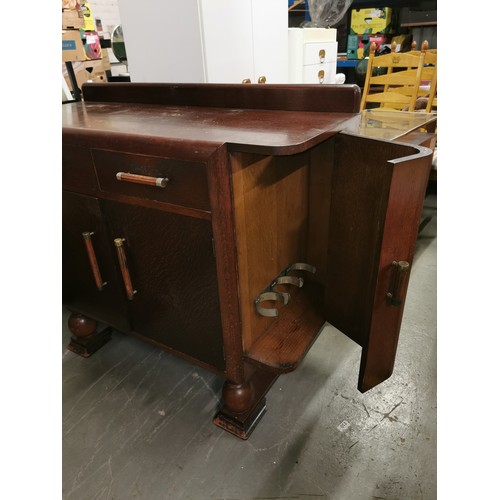 231 - 121 x 48 x 104 cm 1930's 2 drawer sideboard with wing side cupboards