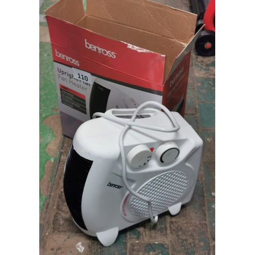 343 - Boxed Benross upright/flat 2kw fan heater