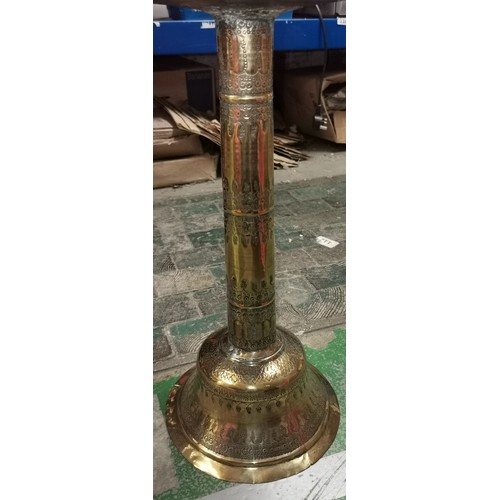 351 - 48 cm tall Asian brass temple table