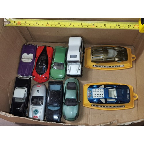 180 - Bundle of 10 x assorted die cast cars in good condition being Ertl, Burago etc