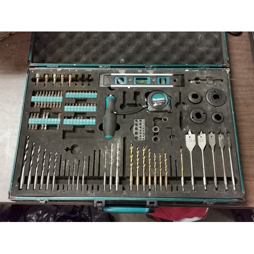 48 - Makita bit and tool box near full of contents